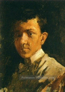 Autoportrait aux cours de cheveux 1896 Pablo Picasso Peinture à l'huile